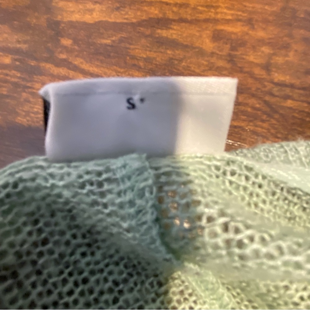 NOISY MAY Sage Mint Green Loose Knit Sweater Cardigan Lightweight Size Small - Picture 10 of 12